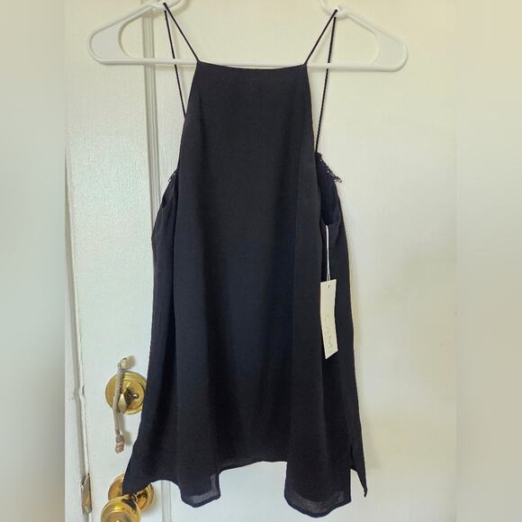 Cami NYC Charlie lace trimmed Black Blouse Tank XS NWT - Picture 4 of 8